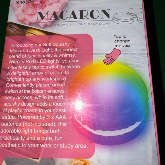 InnoVibe Pink Macaron Color-Changing Squishy Desk Light - Picture 5 of 5